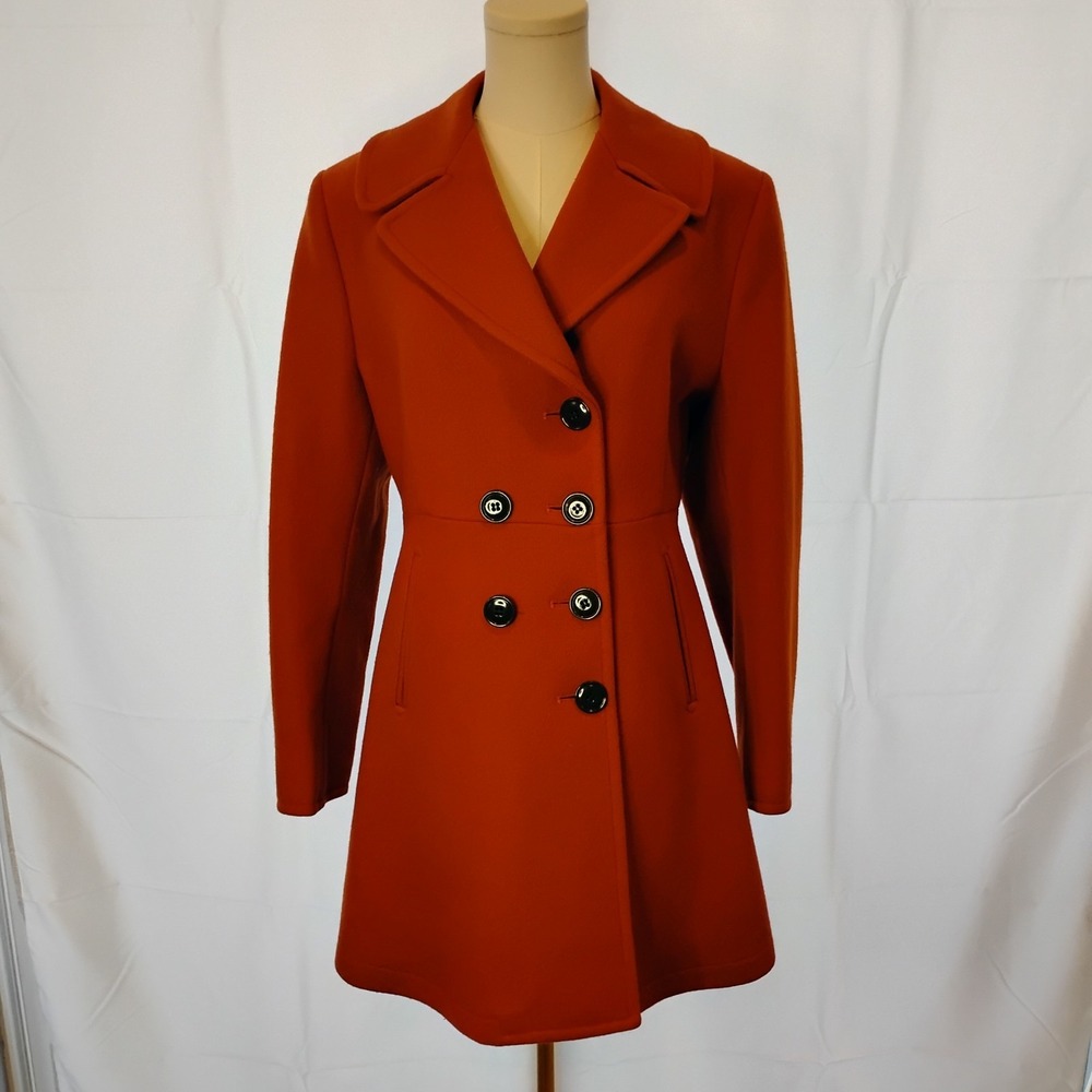 Vintage Sterlingwear Of Boston Coat Size Large Wool Burnt Orange